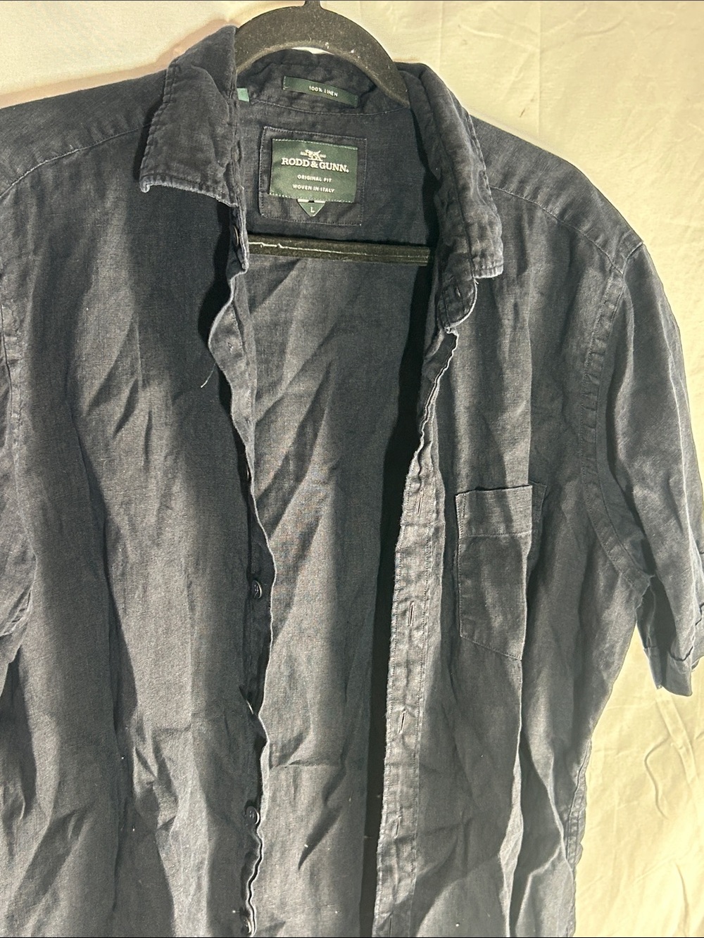 Rodd & Gunn Dark Navy Short Sleeve Linen Shirt